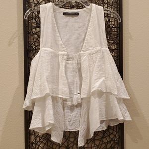 Bohemian ruffle vest
